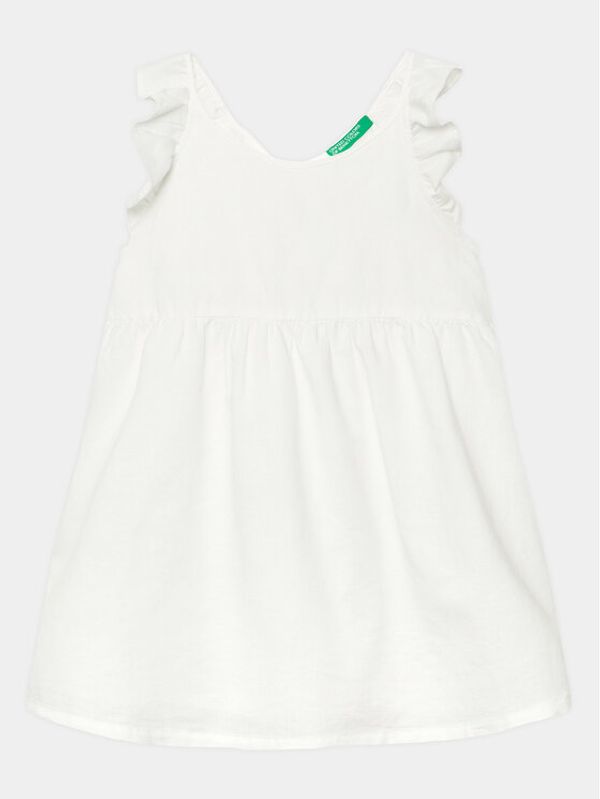 United Colors Of Benetton United Colors Of Benetton Ежедневна рокля 4BE7GV00Q Бял Regular Fit