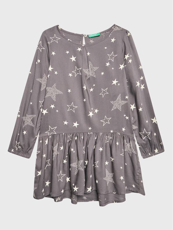 United Colors Of Benetton United Colors Of Benetton Ежедневна рокля 4C0PCV010 Сив Relaxed Fit