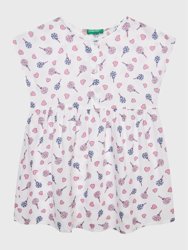 United Colors Of Benetton United Colors Of Benetton Ежедневна рокля 4EKJGV00M Бял Regular Fit