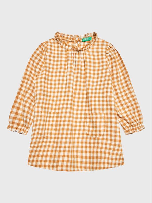 United Colors Of Benetton United Colors Of Benetton Ежедневна рокля 4RUPGV00L Бежов Regular Fit