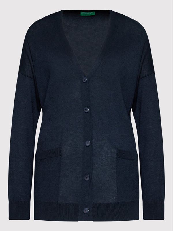 United Colors Of Benetton United Colors Of Benetton Кардиган 1011D600A Тъмносин Relaxed Fit