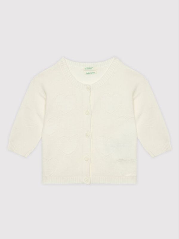 United Colors Of Benetton United Colors Of Benetton Кардиган 1036A5001 Бял Regular Fit