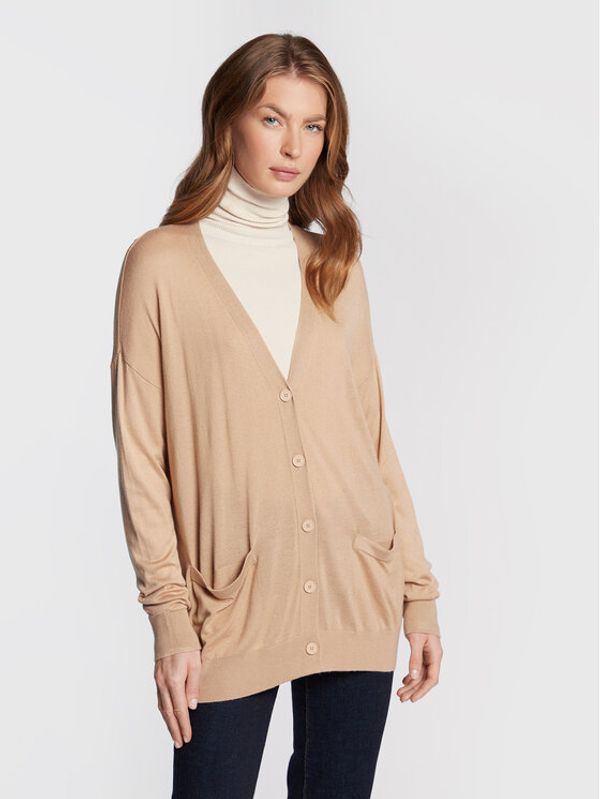 United Colors Of Benetton United Colors Of Benetton Кардиган 108AD600Y Бежов Relaxed Fit