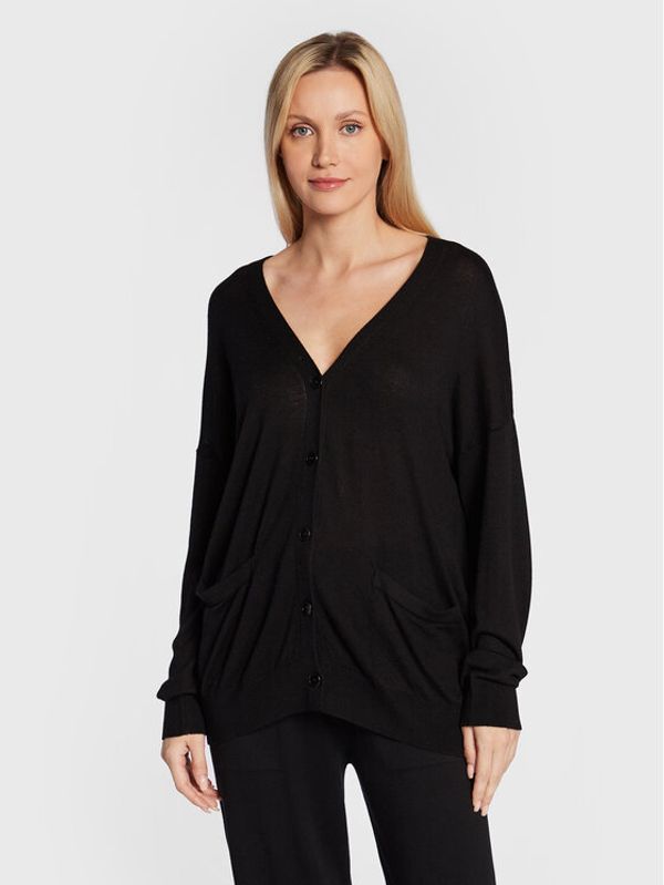 United Colors Of Benetton United Colors Of Benetton Кардиган 108AD600Y Черен Relaxed Fit