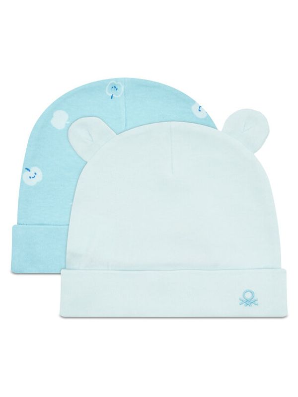 United Colors Of Benetton United Colors Of Benetton Комплект 2 шапки 3V1E0A018 71B Син