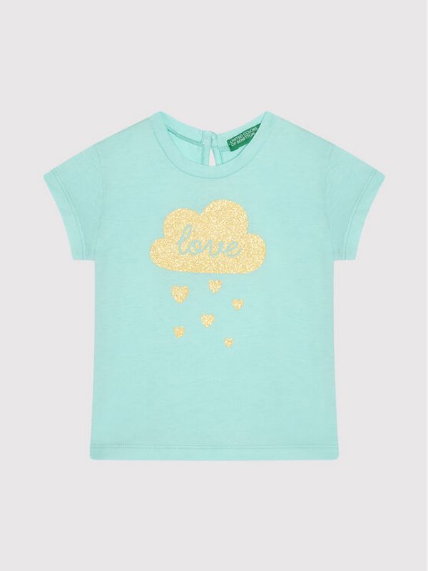 United Colors Of Benetton United Colors Of Benetton Комплект 2 тишъртки 3I1XC157E Зелен Regular Fit