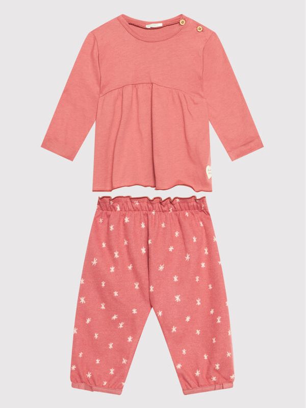 United Colors Of Benetton United Colors Of Benetton Комплект блуза и панталон 3ATNMM29H Розов Relaxed Fit