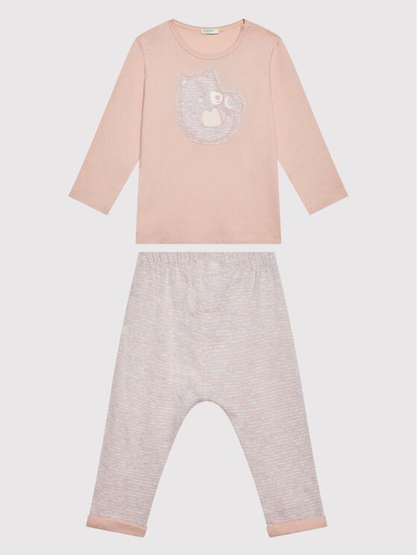 United Colors Of Benetton United Colors Of Benetton Комплект блуза и панталон 3ZK6A1002 Розов Regular Fit