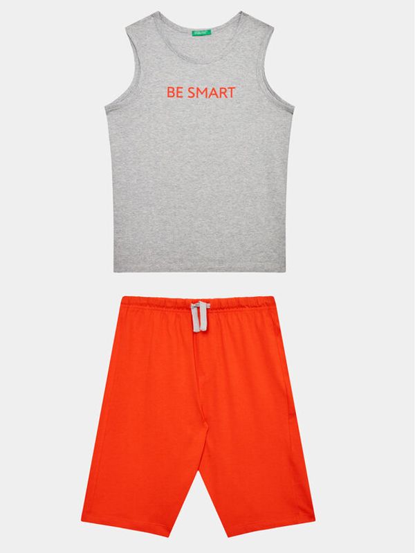 United Colors Of Benetton United Colors Of Benetton Комплект тишърт и панталонки 3096CK005 Сив Regular Fit