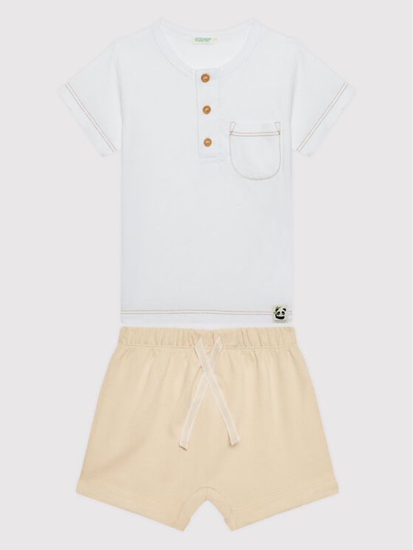 United Colors Of Benetton United Colors Of Benetton Комплект тишърт и панталонки 39YXA100M Цветен Regular Fit