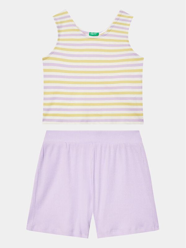 United Colors Of Benetton United Colors Of Benetton Комплект топ и панталонки 3NVVCK008 Цветен Regular Fit