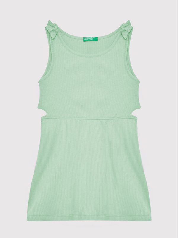 United Colors Of Benetton United Colors Of Benetton Лятна рокля 3HCGCV005 Зелен Regular Fit