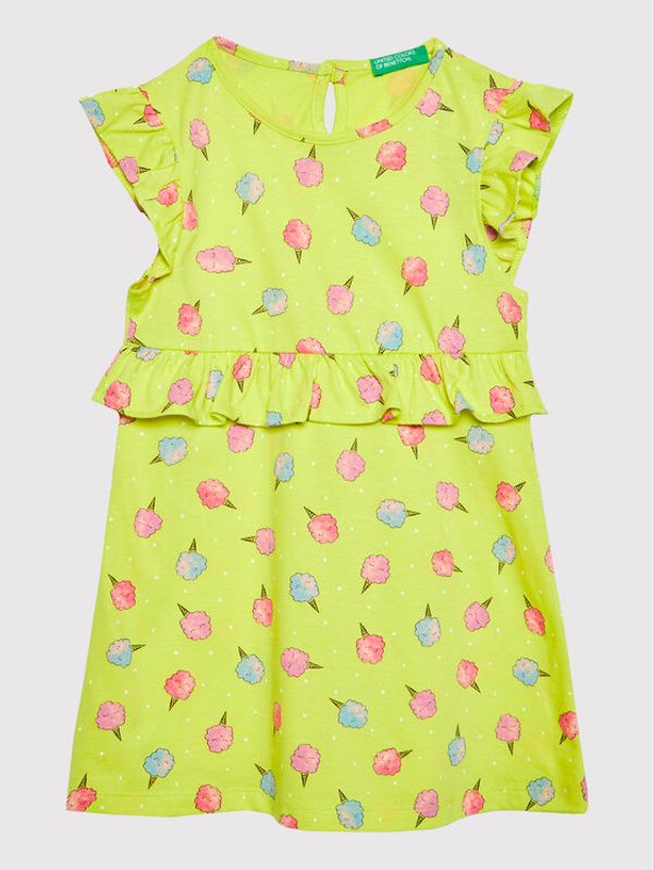 United Colors Of Benetton United Colors Of Benetton Лятна рокля 3HD3GV005 Жълт Regular Fit