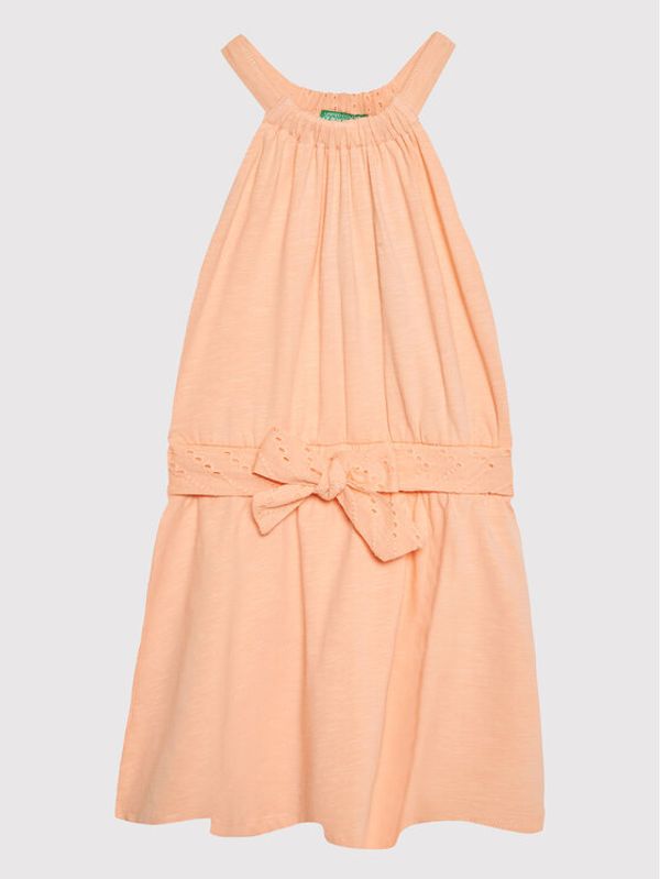 United Colors Of Benetton United Colors Of Benetton Лятна рокля 3LHACV003 Оранжев Regular Fit