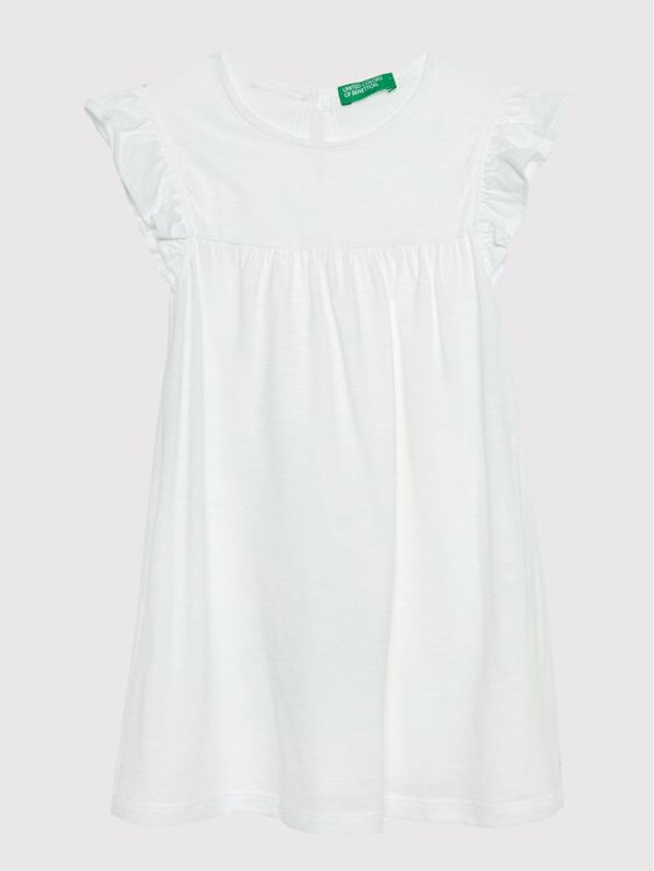 United Colors Of Benetton United Colors Of Benetton Лятна рокля 3Z7QGV002 Бял Regular Fit