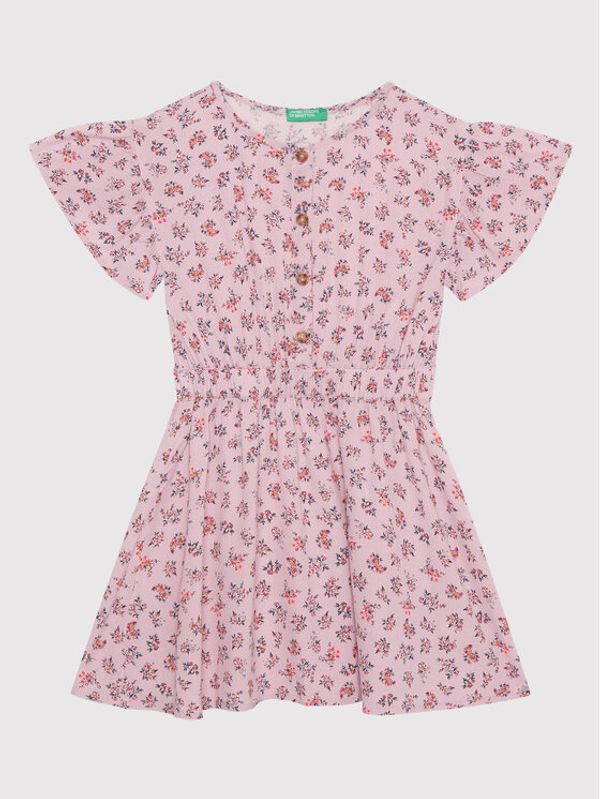 United Colors Of Benetton United Colors Of Benetton Лятна рокля 40N5CV00C Розов Relaxed Fit