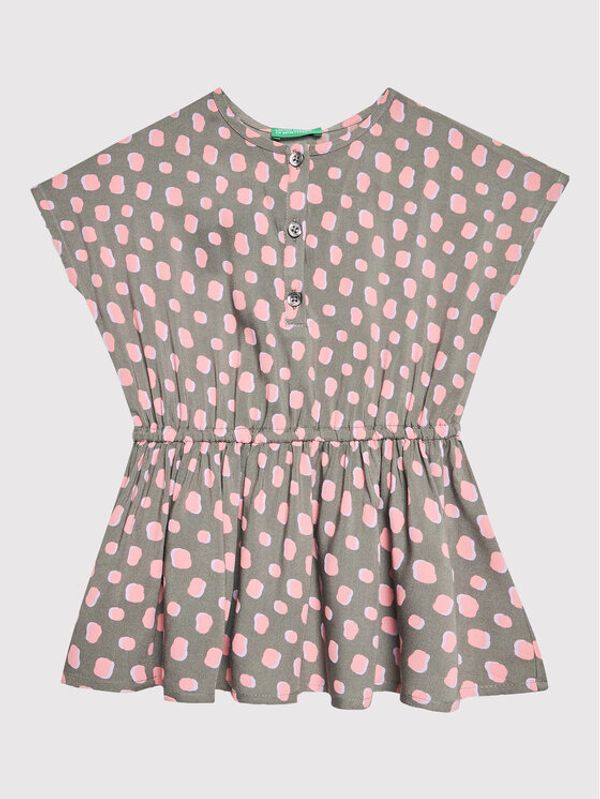 United Colors Of Benetton United Colors Of Benetton Лятна рокля 49RUGV008 Сив Regular Fit