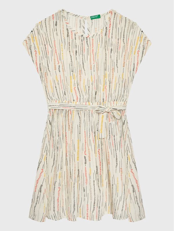 United Colors Of Benetton United Colors Of Benetton Лятна рокля 4YRTCV017 Бежов Regular Fit