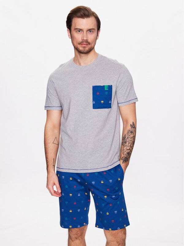 United Colors Of Benetton United Colors Of Benetton Пижама 30964P01E Сив Regular Fit