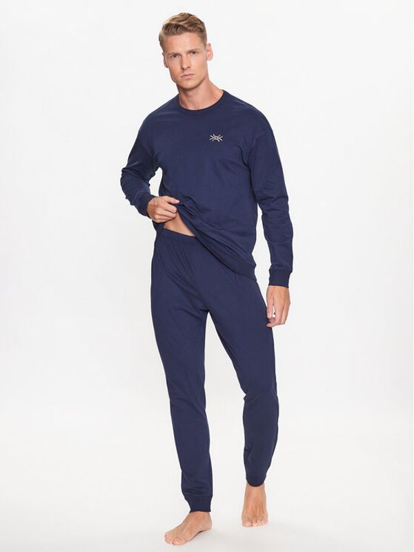 United Colors Of Benetton United Colors Of Benetton Пижама 3VD04P01N Тъмносин Regular Fit