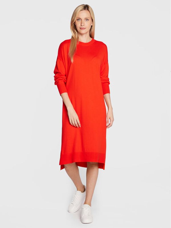 United Colors Of Benetton United Colors Of Benetton Плетена рокля 103CDV00H Червен Regular Fit