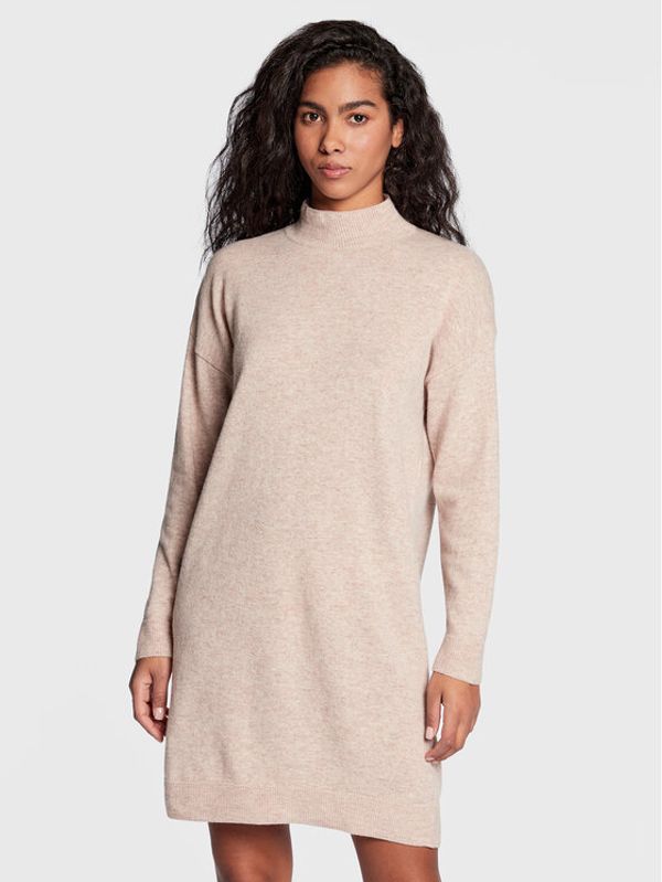 United Colors Of Benetton United Colors Of Benetton Плетена рокля 1044DV00J Бежов Relaxed Fit