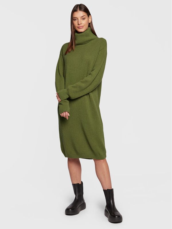 United Colors Of Benetton United Colors Of Benetton Плетена рокля 107NDV00L Зелен Regular Fit