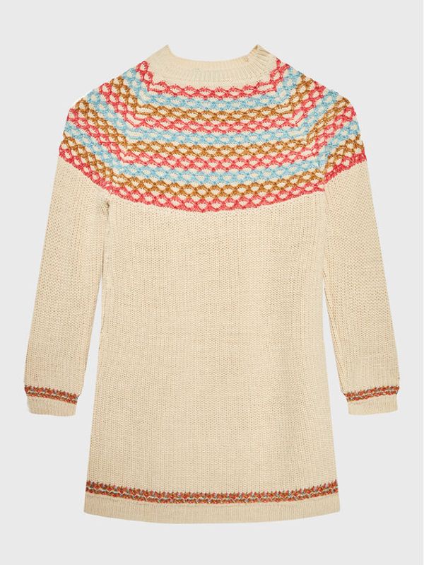 United Colors Of Benetton United Colors Of Benetton Плетена рокля 1176HV002 Бежов Regular Fit