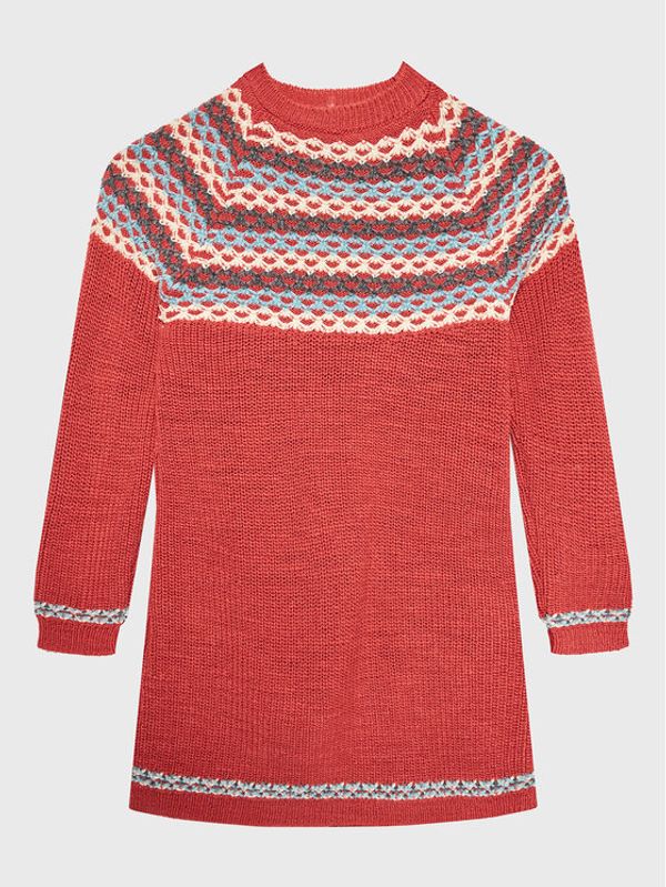 United Colors Of Benetton United Colors Of Benetton Плетена рокля 1176HV002 Розов Regular Fit