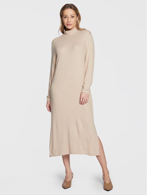 United Colors Of Benetton United Colors Of Benetton Плетена рокля 3JLVDV00D Бежов Relaxed Fit