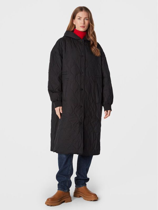 United Colors Of Benetton United Colors Of Benetton Пухено яке 25WUDN00T Черен Oversize