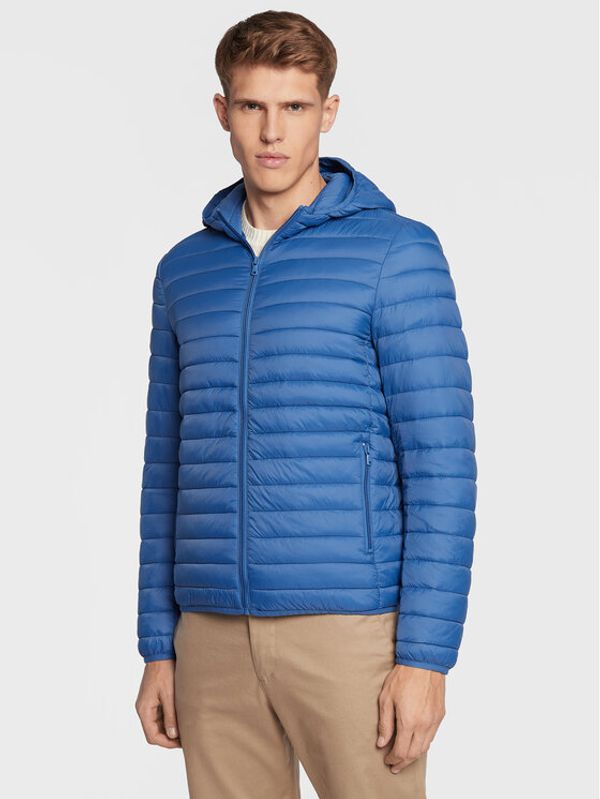United Colors Of Benetton United Colors Of Benetton Пухено яке 2BA2UN013 Син Slim Fit