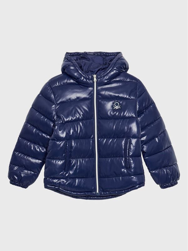 United Colors Of Benetton United Colors Of Benetton Пухено яке 2EO0CN012 Тъмносин Regular Fit