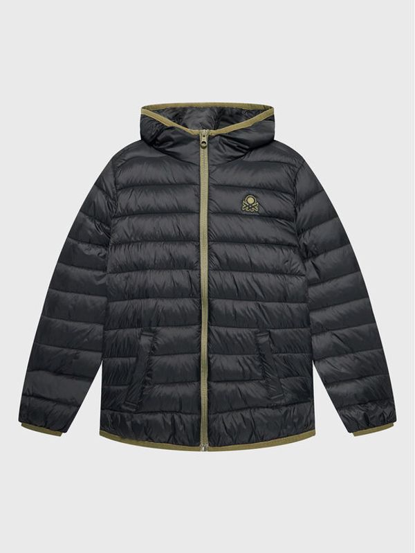 United Colors Of Benetton United Colors Of Benetton Пухено яке 2TWDCN018 Черен Regular Fit