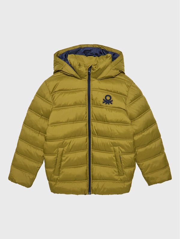 United Colors Of Benetton United Colors Of Benetton Пухено яке 2WU0CN016 Зелен Loose Fit