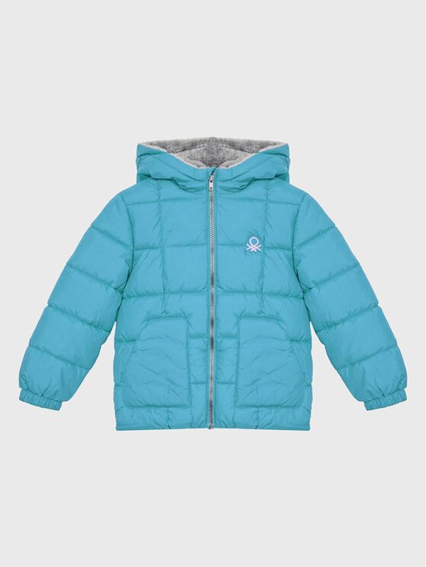 United Colors Of Benetton United Colors Of Benetton Пухено яке 2WU0GN00Q Син Regular Fit