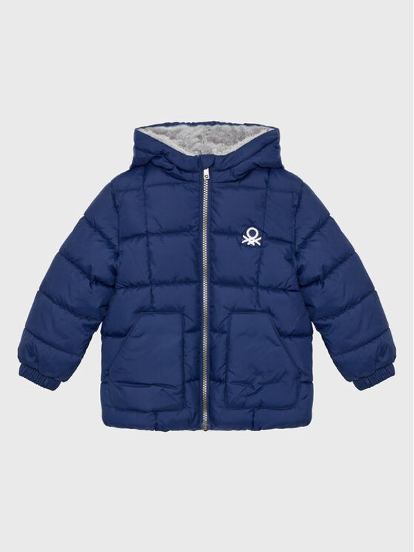 United Colors Of Benetton United Colors Of Benetton Пухено яке 2WU0GN00Q Тъмносин Regular Fit