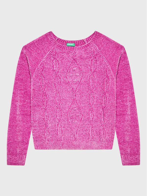United Colors Of Benetton United Colors Of Benetton Пуловер 1027C101P Розов Regular Fit