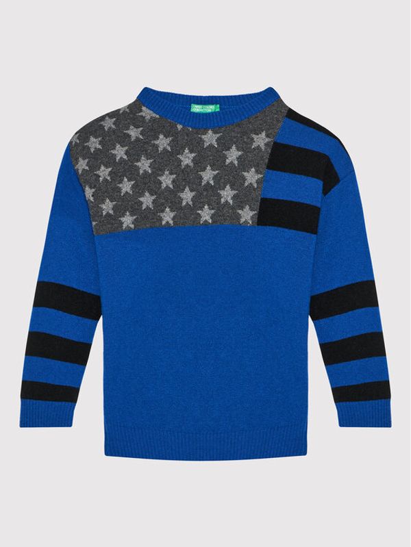 United Colors Of Benetton United Colors Of Benetton Пуловер 1032Q1128 Тъмносин Regular Fit