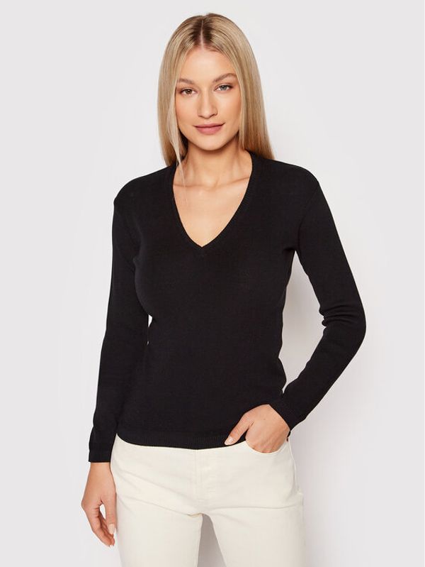 United Colors Of Benetton United Colors Of Benetton Пуловер 1091D4625 Черен Slim Fit
