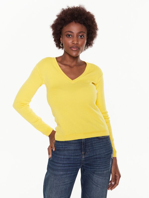 United Colors Of Benetton United Colors Of Benetton Пуловер 1091D4625 Жълт Slim Fit