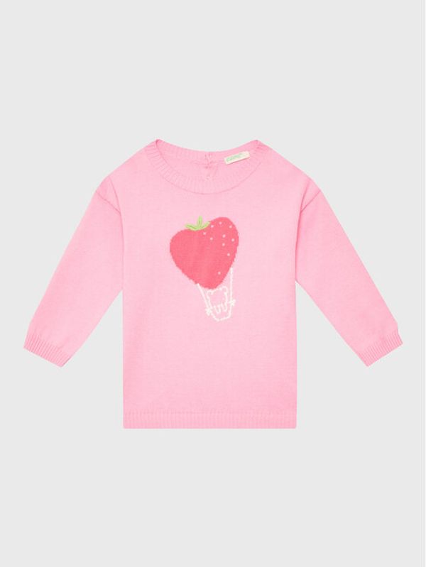 United Colors Of Benetton United Colors Of Benetton Пуловер 1098B100K Розов Regular Fit