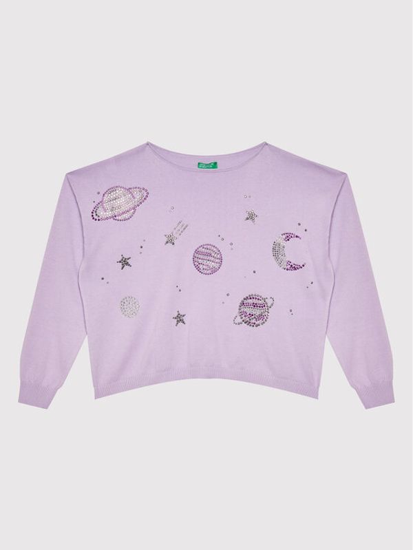 United Colors Of Benetton United Colors Of Benetton Пуловер 1098C100U Виолетов Regular Fit