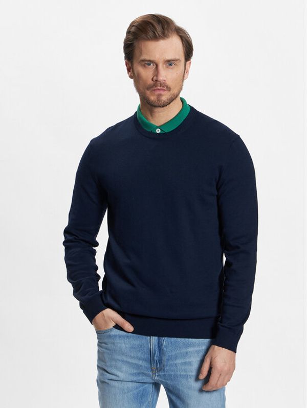 United Colors Of Benetton United Colors Of Benetton Пуловер 1098U1I76 Тъмносин Regular Fit