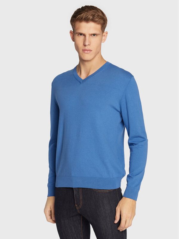 United Colors Of Benetton United Colors Of Benetton Пуловер 10CVU4642 Син Regular Fit