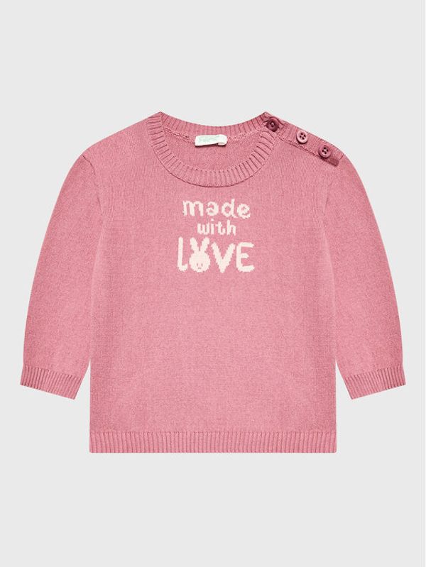 United Colors Of Benetton United Colors Of Benetton Пуловер 112CB1009 Розов Regular Fit