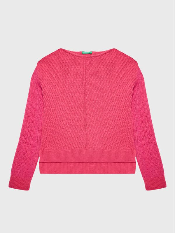 United Colors Of Benetton United Colors Of Benetton Пуловер 1176C102G Розов Regular Fit