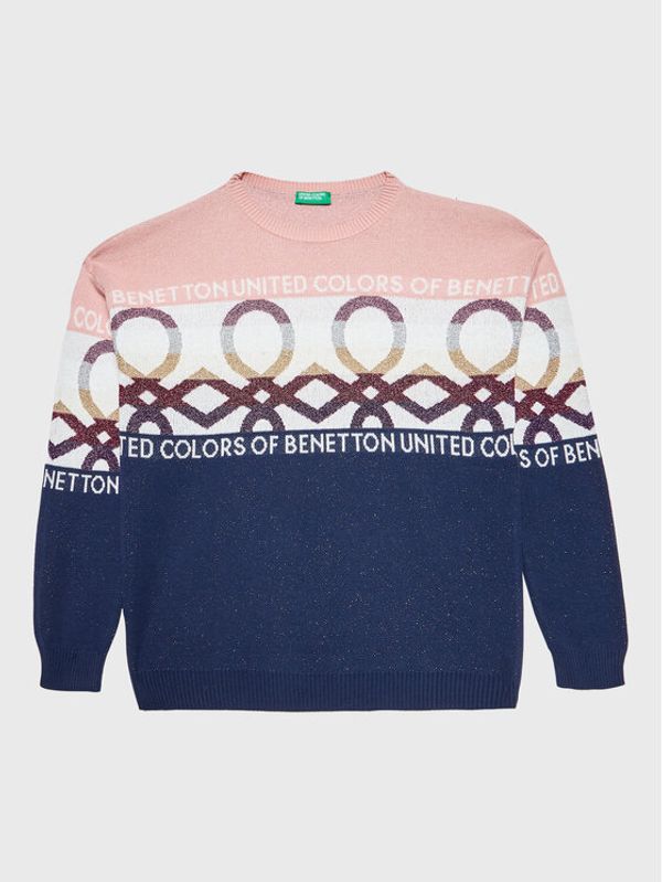 United Colors Of Benetton United Colors Of Benetton Пуловер 1194Q101X Тъмносин Regular Fit