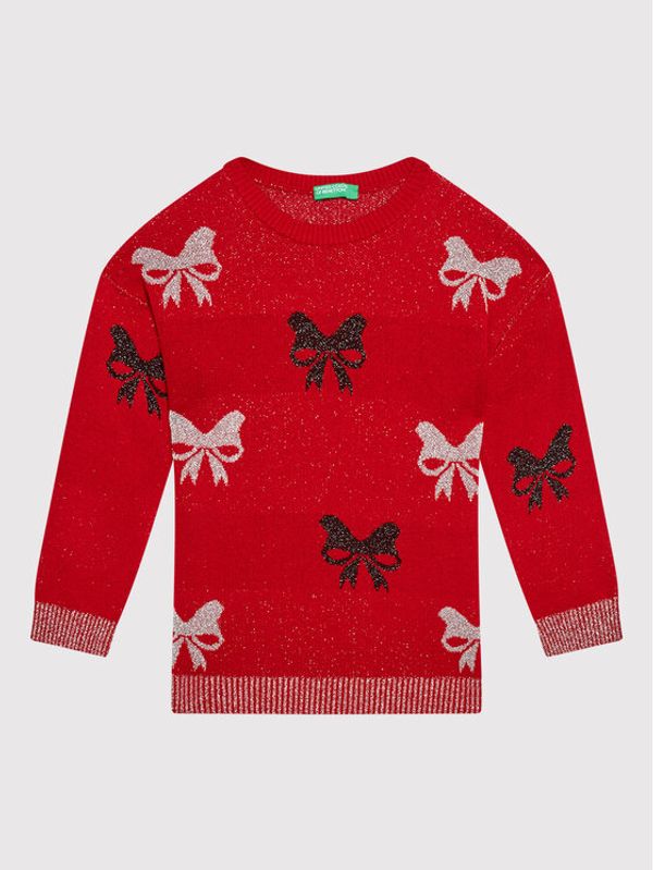 United Colors Of Benetton United Colors Of Benetton Пуловер 1194Q1134 Червен Regular Fit