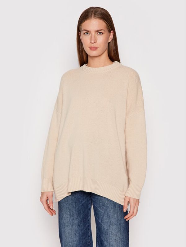 United Colors Of Benetton United Colors Of Benetton Пуловер 1244D1N53 Бежов Regular Fit